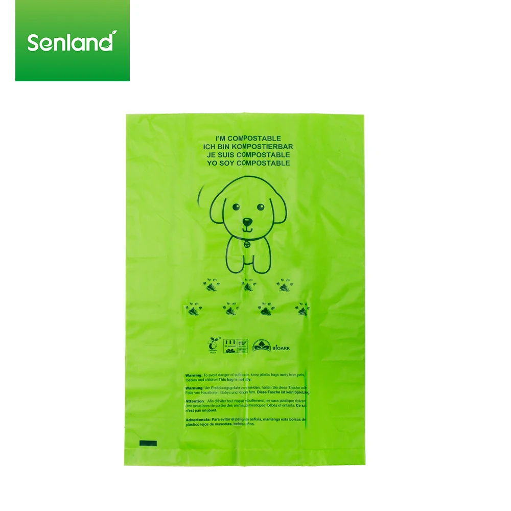 

Eco biodegradable cornscracth ecological odor control carrier Pink pet dog poop bags stool 240, 1- 8 colors / customized