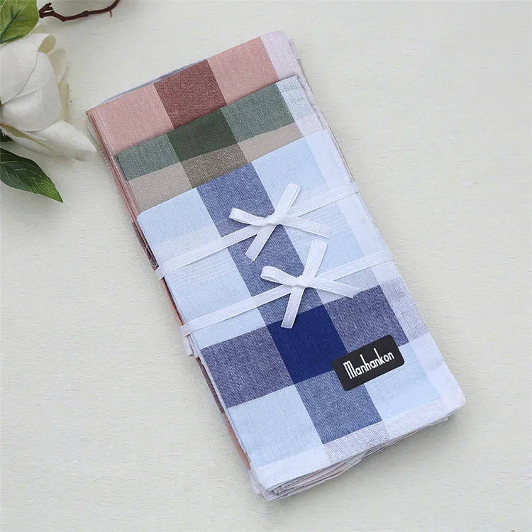 
Wholesale new fashion simple design soft cotton mens plain handkerchief 