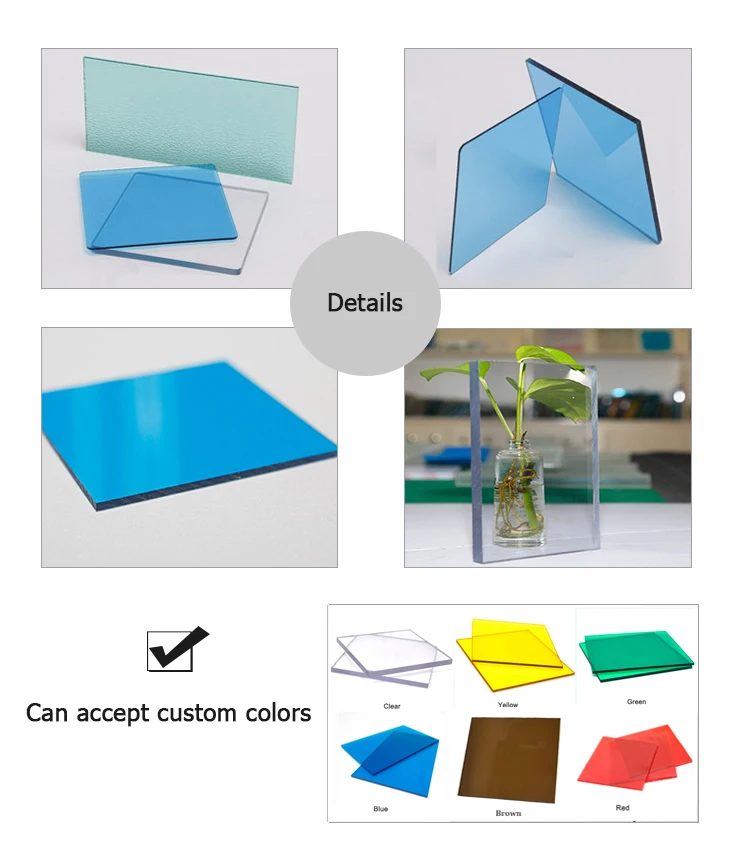 Shock Resistant as plexiglass Polycarbonate solid plates UV Makrolon 