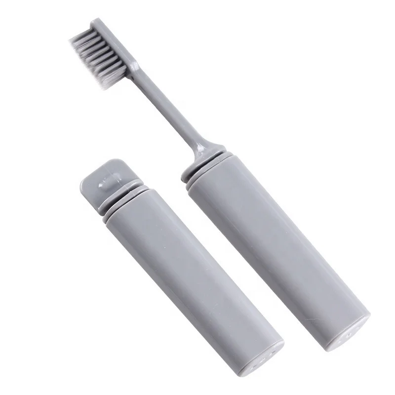 

Popular Portable Folding Bamboo Toothbrush Tingsheng Travel Soft Bristle Toothbrush For Wholesale, Gray ,black , blue