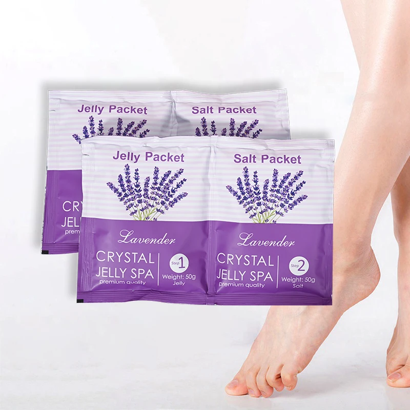 

Private Label Nature Lavender Crystal Dead Sea Bath Salts Moisturizing Whitening Salt Foot Spa Jelly Foot Soak