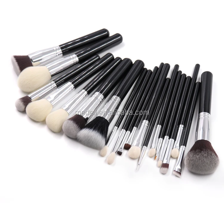2025 Pincel 20-Piece Synthetic Hair Face Makeup Brush Set with Wood Handle-Private Label Beauty Kit for Powder & Foundation
