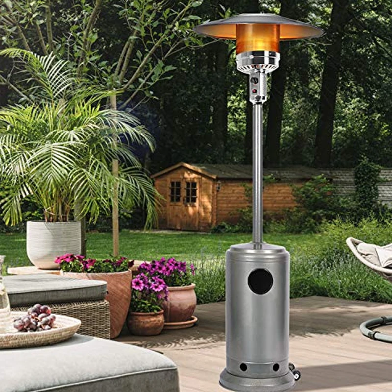 

Custom Steel Outdoor Commercial Backyard Winter Space Warmer Patio Gas Heater, Silver black/matte black/stainless color