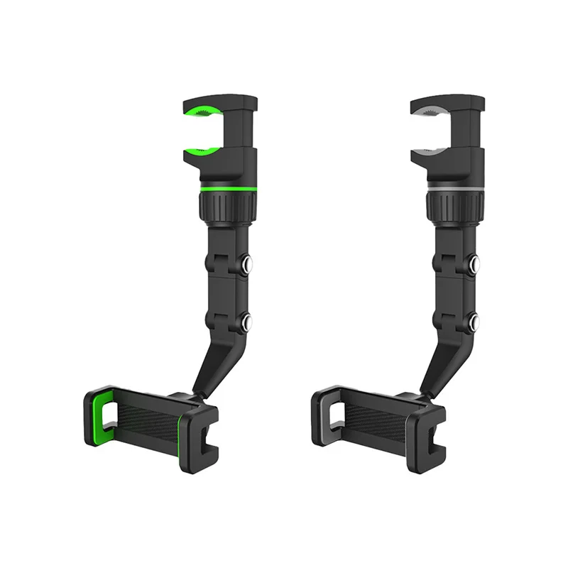 

Universal Stand Clip Car Rearview Mirror First-person View Video Shooting Driving Recorder Kitchen Mobile Phone Holder, Green, gray