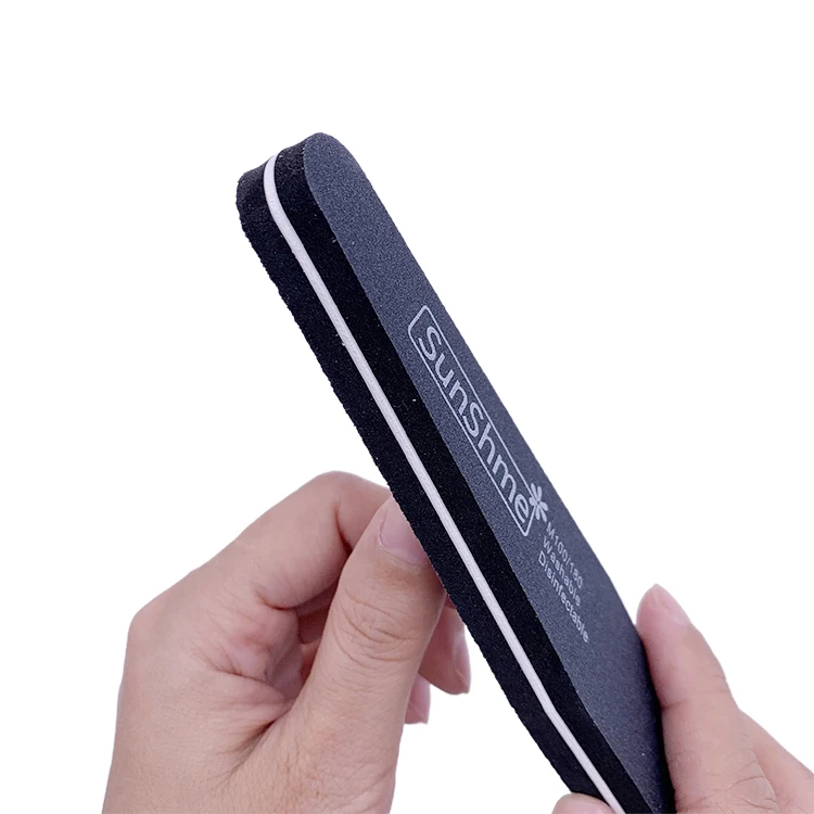 

Washable professional 100-180 grit black diamond shape nail files