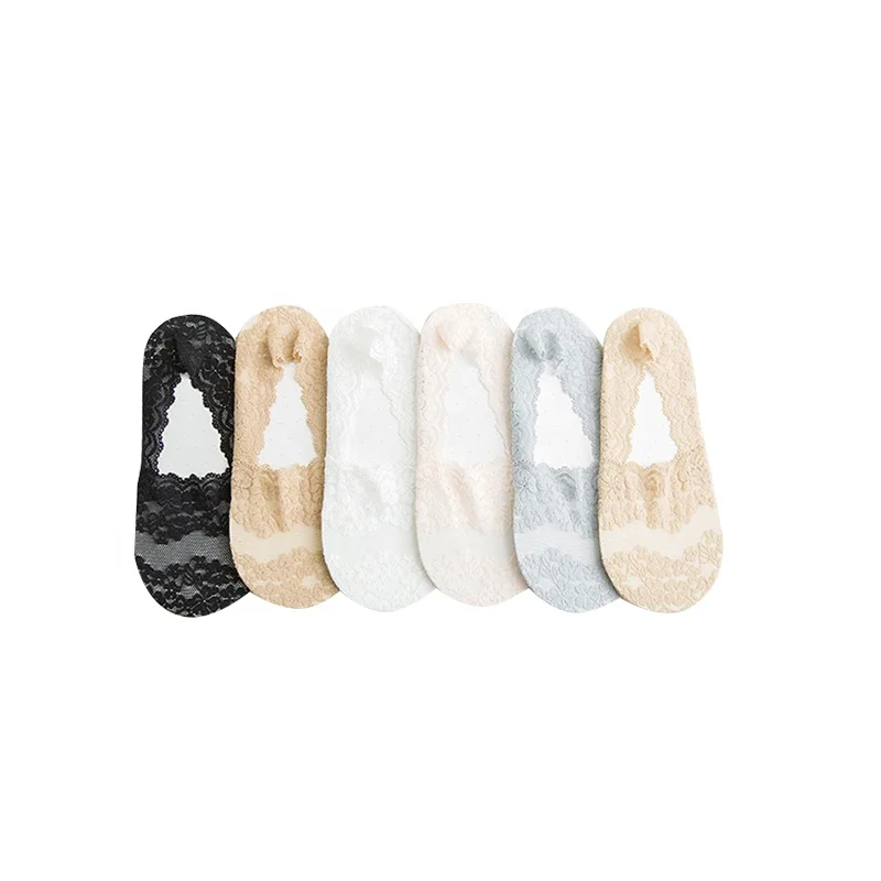 

Genke made in china summer girl no show sock lace thin women low cut socks, Colorful