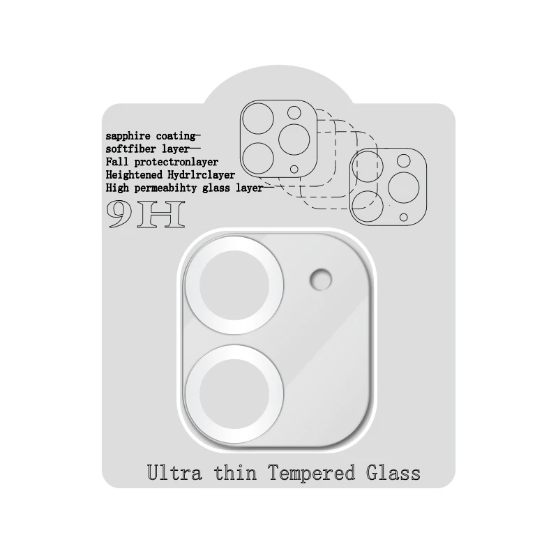 Maximum Coverage Platinum Tempered Glass HD Clear for iphone 12 Phone Camera Lens Screen Protector