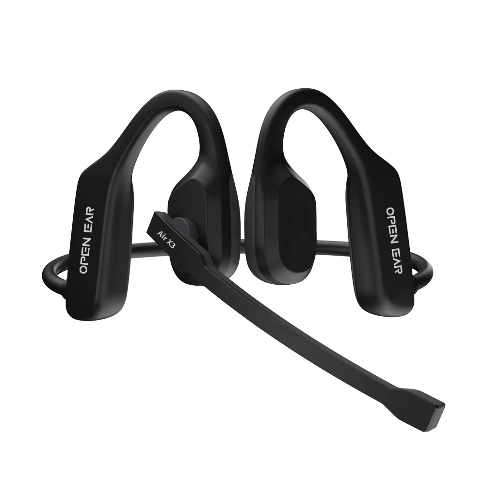 

Microphone bluetooth headset air bone conduction wireless open headphones sports running student call earbuds