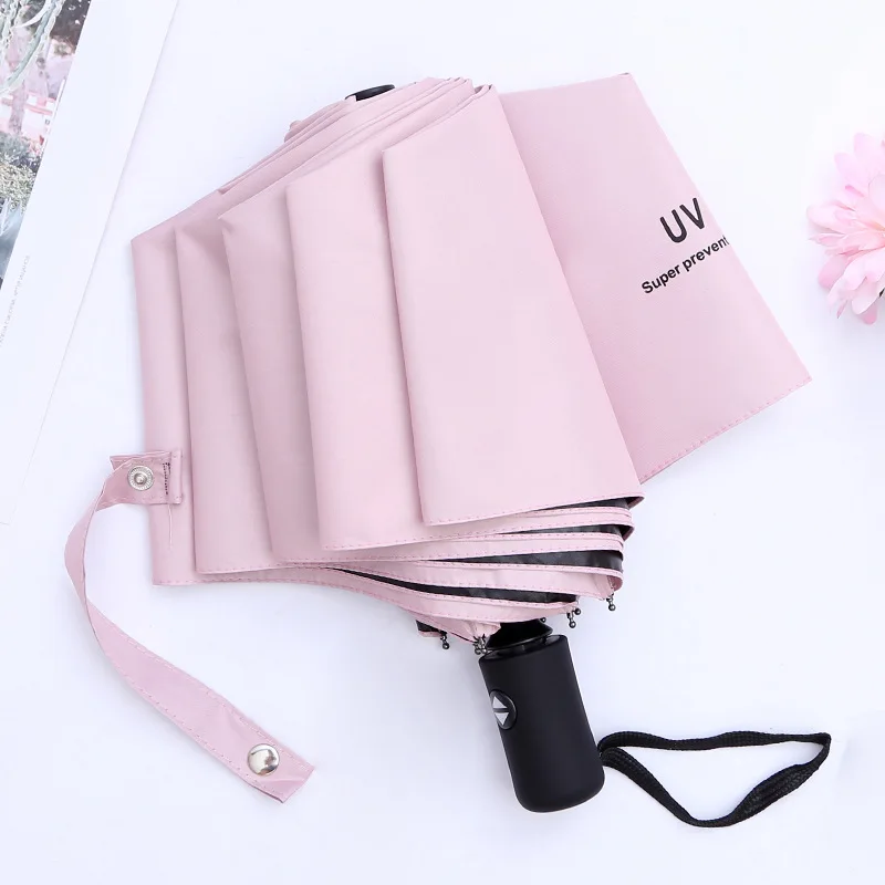 

New Custom promotional folding automatic umbrella uv 23 umbrella 3 fold