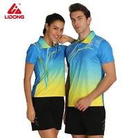 

Custom short sleeves men sports tennis wear moisture wicking printed shirt quick dry tennis jersey set