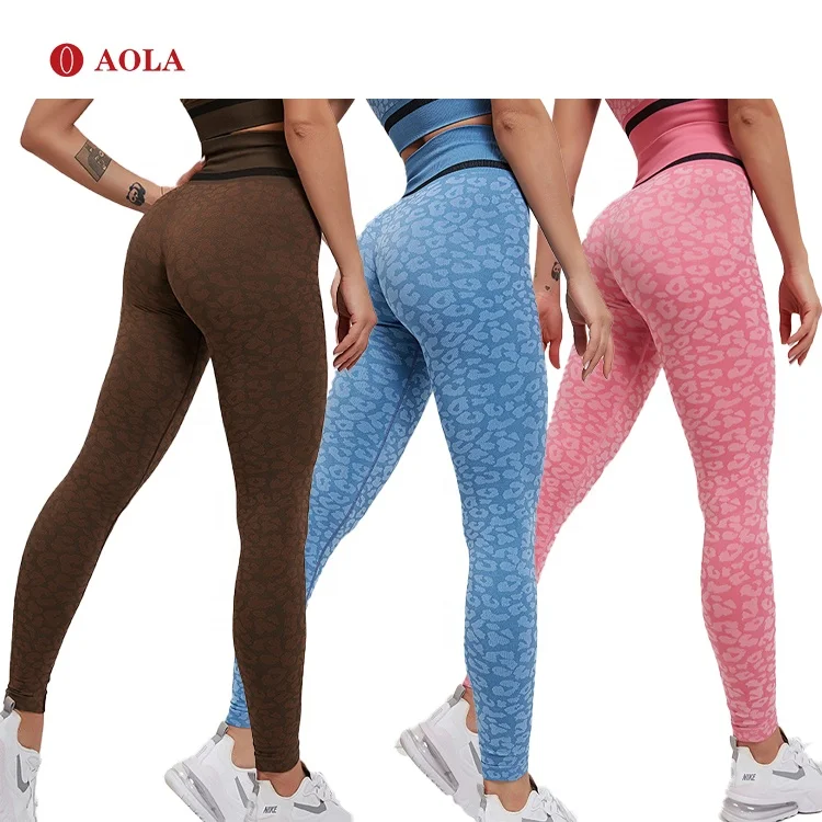 

Hot Sell High Waisted Womens Squat Proof Yoga Fitness Leggings, Green/orange/red