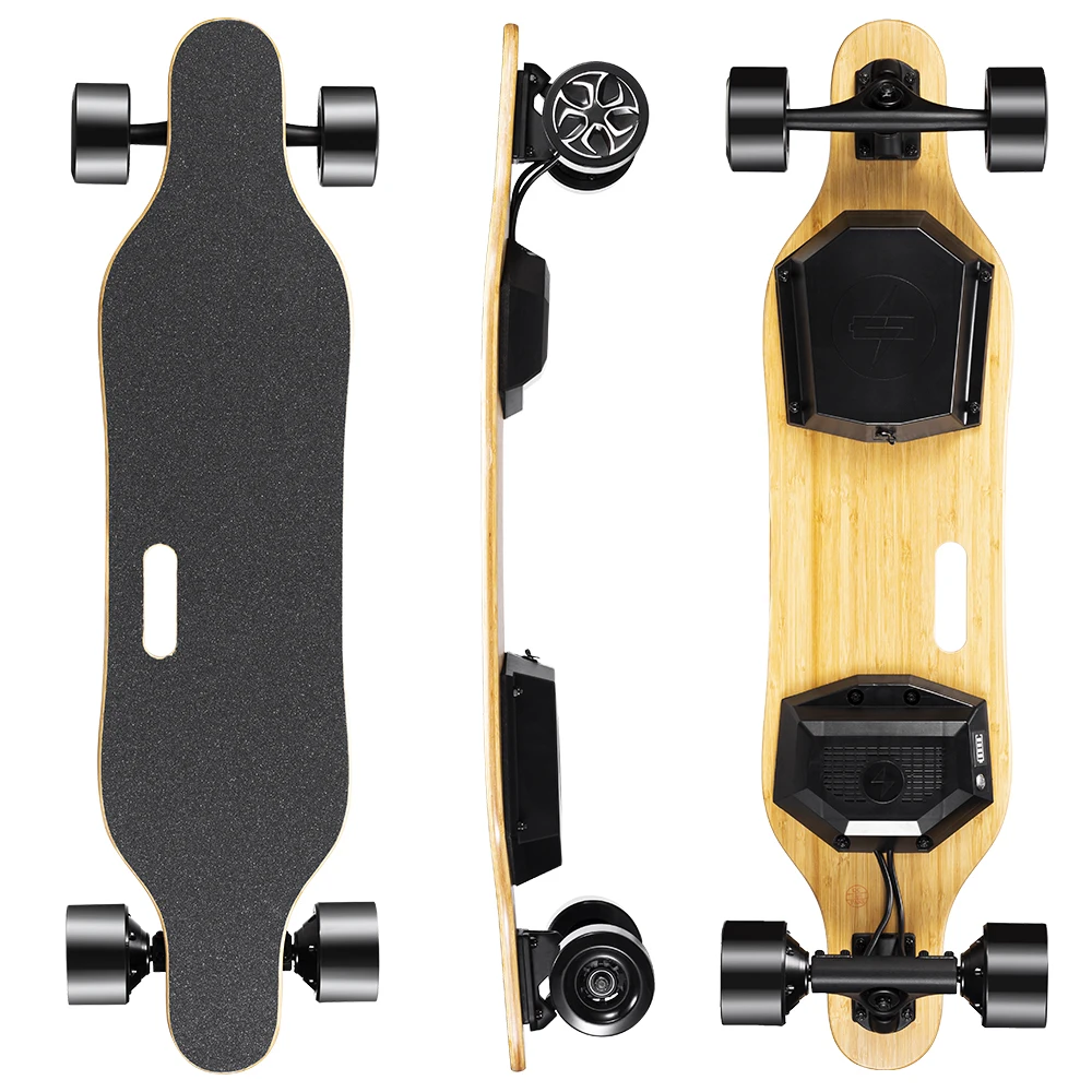 Online Shop Automatic 40 MPH Dual Hub Motor Canadian Wooden Maple Outdoor Street Sport Electric Skateboard, Customized color