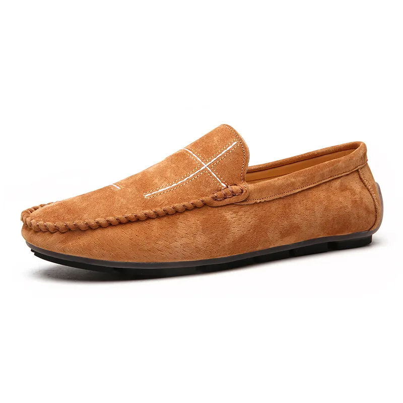 

New Design Factory Wholesale Custom Casual Fashion Lazy Person Suede Leather Loafers Shoes, As picture,or custom