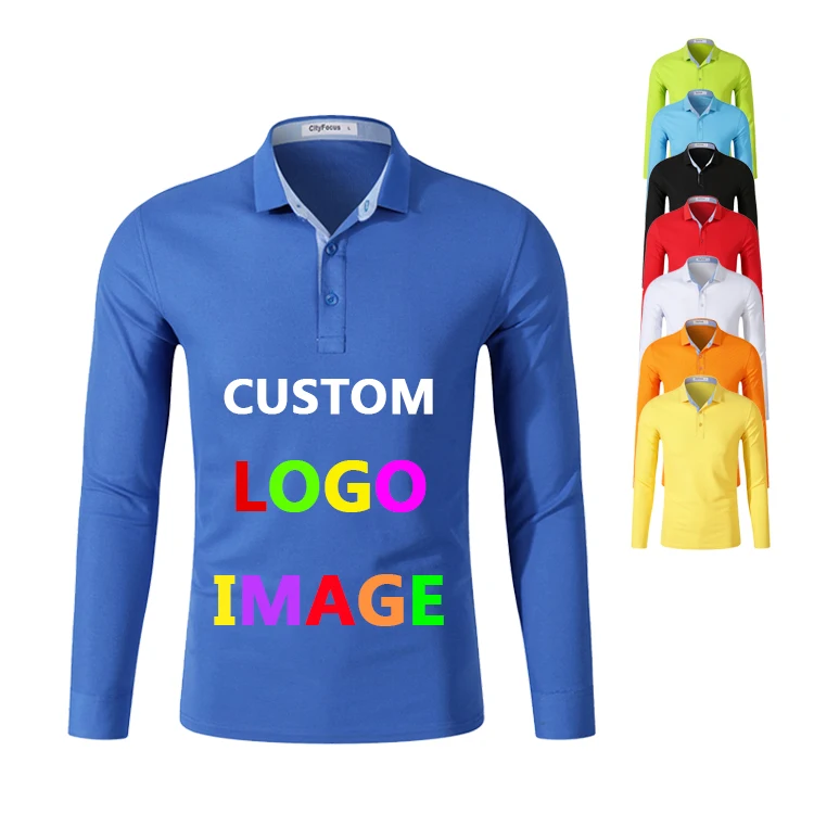 

Wholesale customized polyviscose polo shirt womens custom made long sleeve polo shirt custom logo