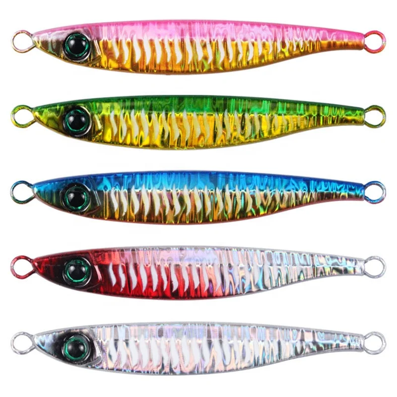 

OEM ODM sea boat fishing far throw lead bait sardine iron plate lead fish 40g 60g 80g luminous metal jigging lure, 5 colors