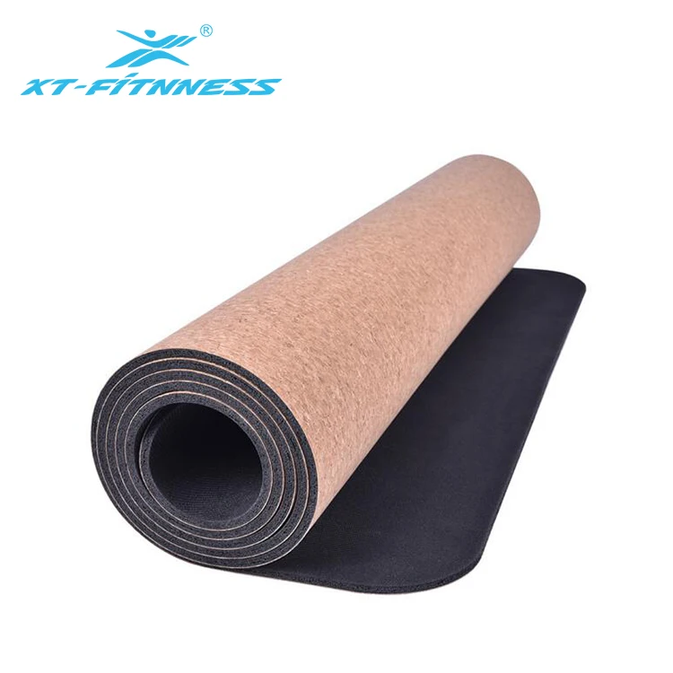 

wholesale elasticity waterproof eco friendly natural rubber cork yoga mat