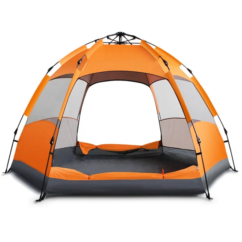 

Maideng 2021 New Design Quality 3-4 Person Foldable Glamping Dome Tent Easy Quick Setup Dome Pop Up Family Tent For Camping, Blue,orange