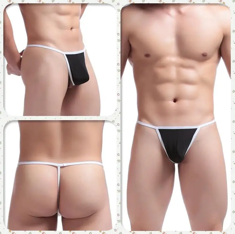 Men's underwear U convex thin soft ice T single thong