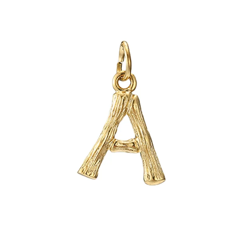 

Stainless Steel Initial DIY Silver 14k 18k Gold Plated Pendant Filled Necklaces A 26 Letter Charms For Jewelry Bracelet Making