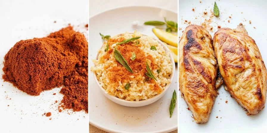 Chicken breast rubbed with paprika, cumin, and brown sugar