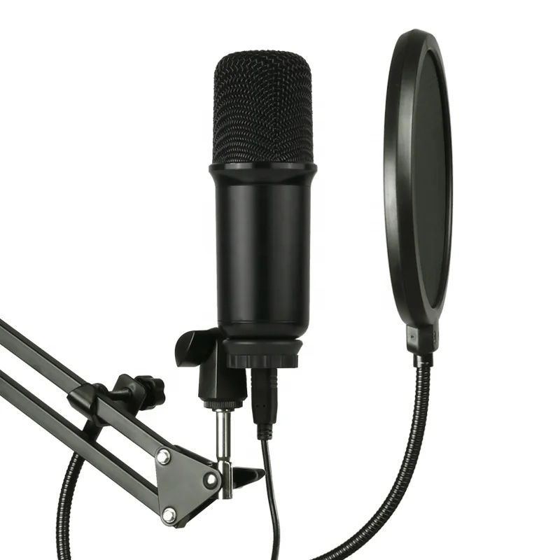 

High Quality Condenser Recording Mikrofon Noise Canceling Electret Condenser Micro Phone Professional USB Microphone With Stand