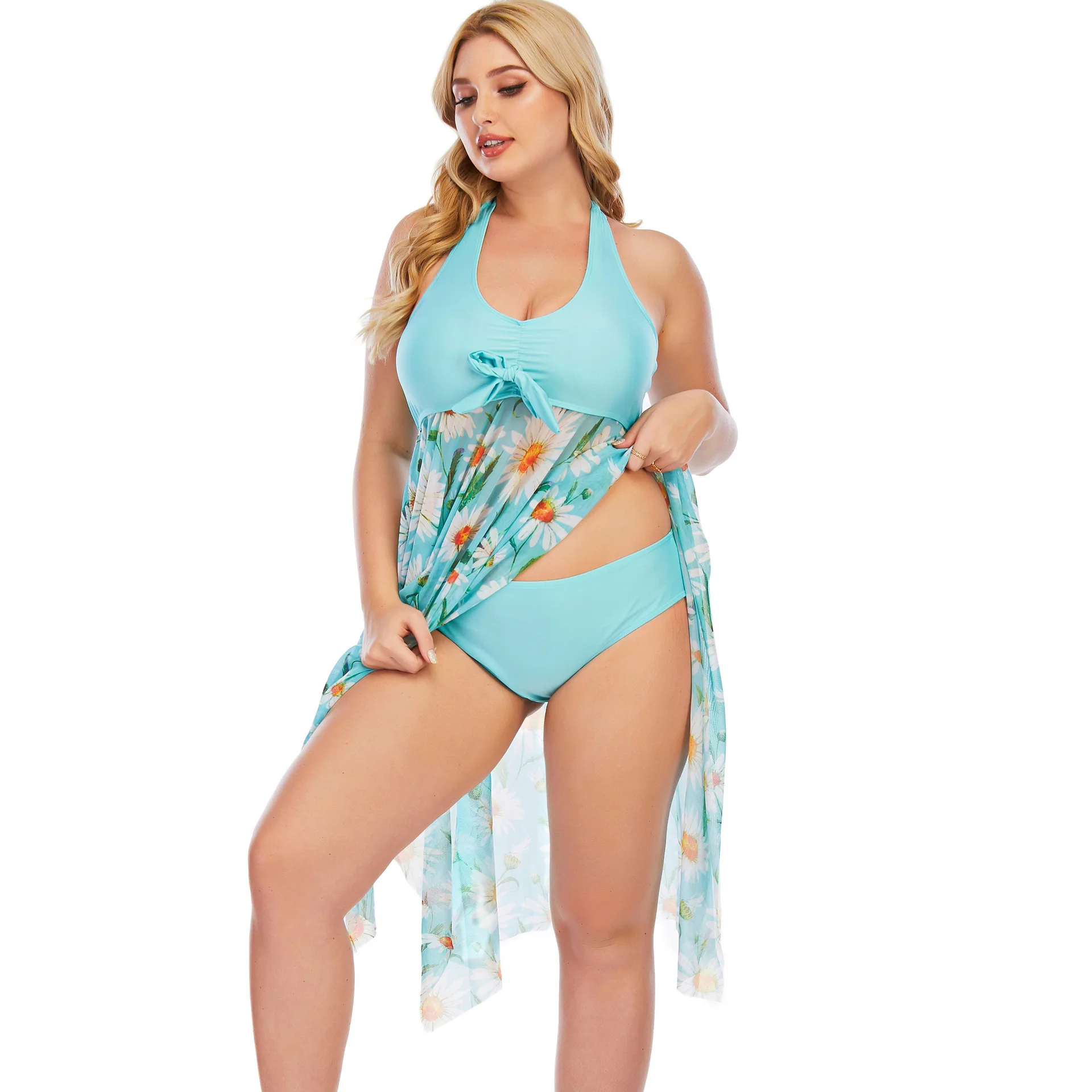 

beach cover up plus size beach wear long dress for ladies swimwear skirt, As picture