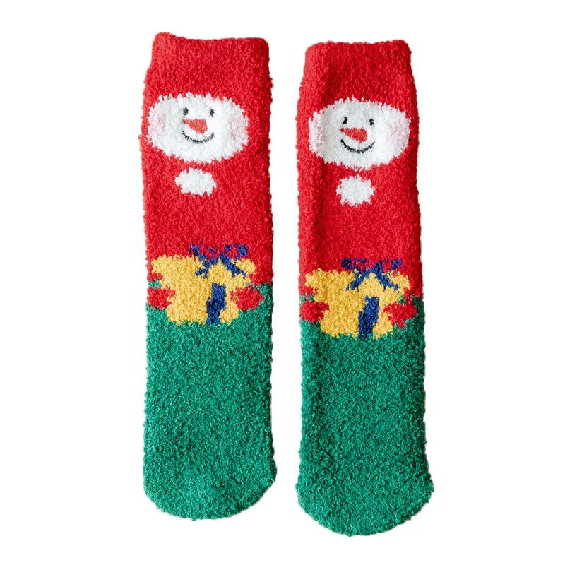 

Factory Wholesale Cartoon Animal Indoor Casual Warm Cozy Woman Christmas Socks