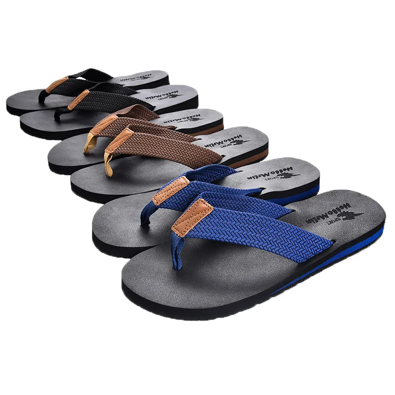

2022 New Summer Fashion Outdoor Pvc Straps Slippers Casual Beach Mens Flip Flops