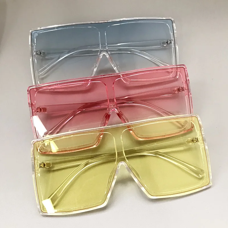 

2021 Big Sun glasses UV400 Fashion Oversized Square Sunglasses Women 2020 Brand Designer Vintage