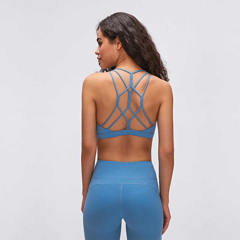 

Sexy Women Fitness Cross Back Sweat-Wicking Sports Gym Yoga Bra Clothing With Pad