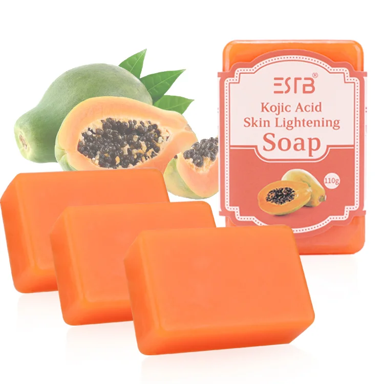 

Wholesale Natural Organic Whitening Savon Blanchissant Koji San Soap Lightening Papaya Handmade Kojic Acid Soap