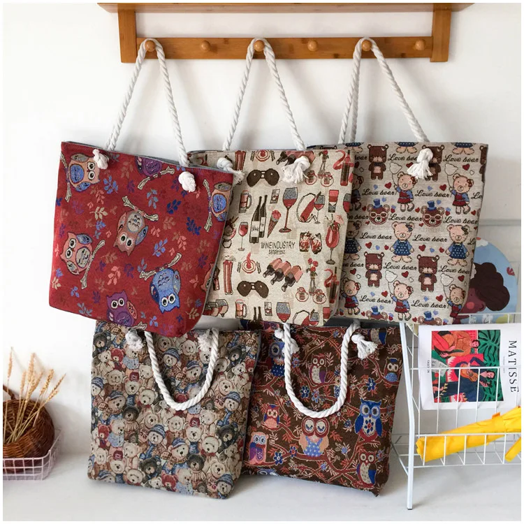 

Premium OEM Twinkle Reusable Bags With Handles Canvas Shopping Grocery Bag