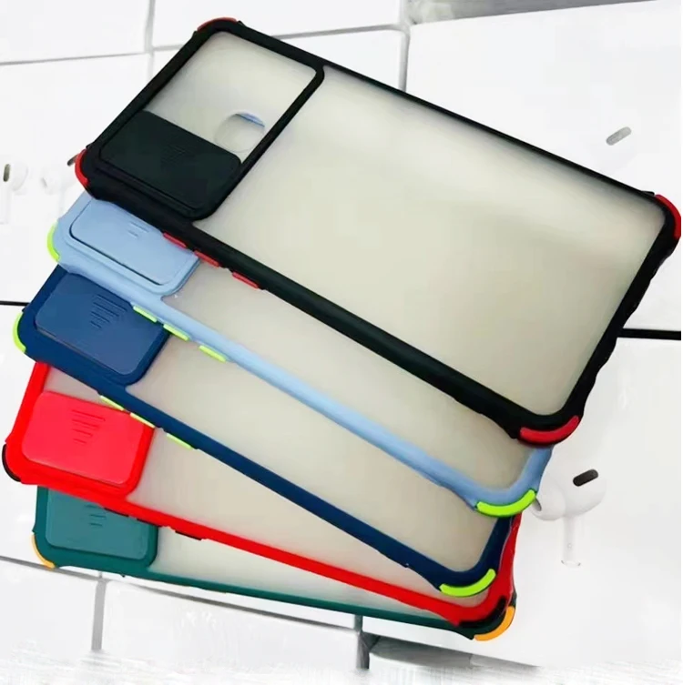 

Cellphone Frosted 2in1 Airbag Design Shockproof Skin Feeling Push Window TPU PC Mobile Phone Cover Case For Oppo A93