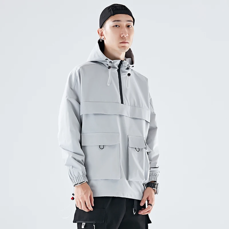 

custom logo Hooded Jackets Men 2020 New Color Jacket Fashion Tracksuit Casual Coat Men Hip Hop Streetwear