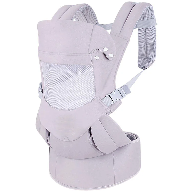 

360 Breathable Baby Carrier Sling Bag 4 in 1 Premium Ergonomic Baby Carrier,Baby Carrier Wrap Backpack Front and Back, Grey