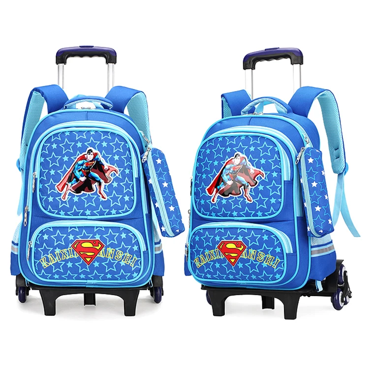 

Mochilas escolares children rolling school bag kids trolley wheeled backpack for girl boys with wheels, Color