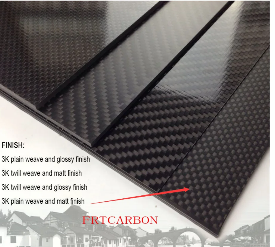 100% Real Carbon Fiber Sheet 1mm 2mm 3mm 4mm Carbon Fiber Plate Custom ...