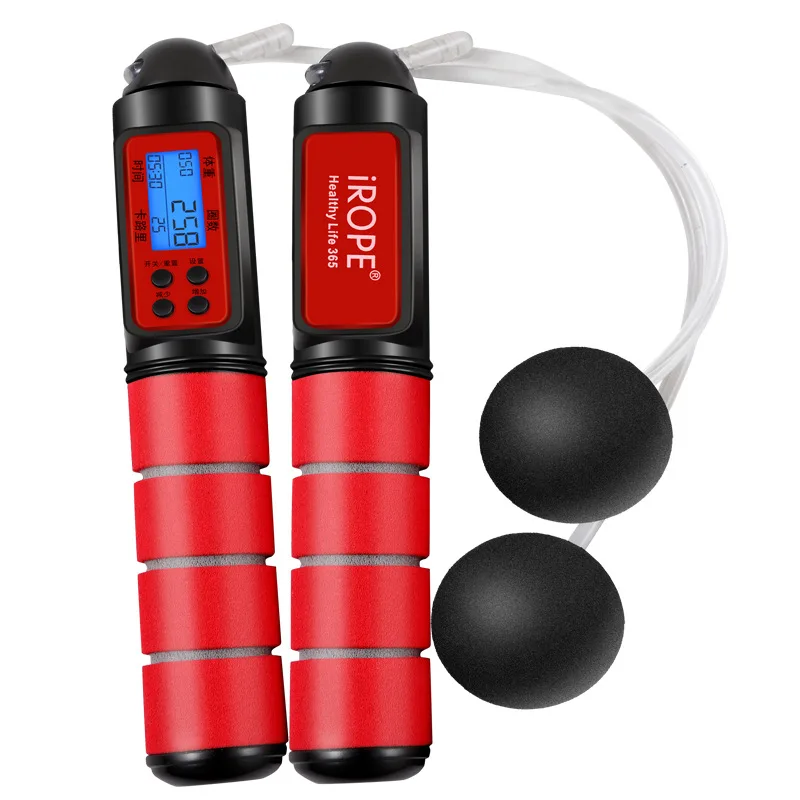 

Home Training for Beginners and Advanced Users with Ball Bearing Adult Adjustable Fitness Counter Skipping Rope, Optional