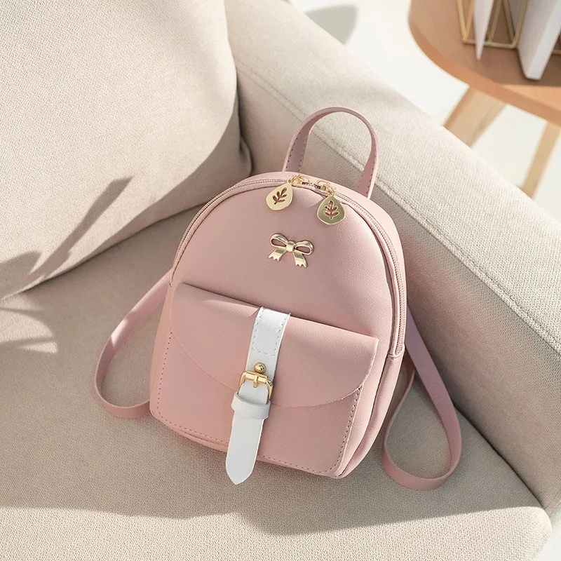 

Women's Mini Backpack Luxury PU Kawaii Backpack Crossbody Bag Small School Bags for Girls