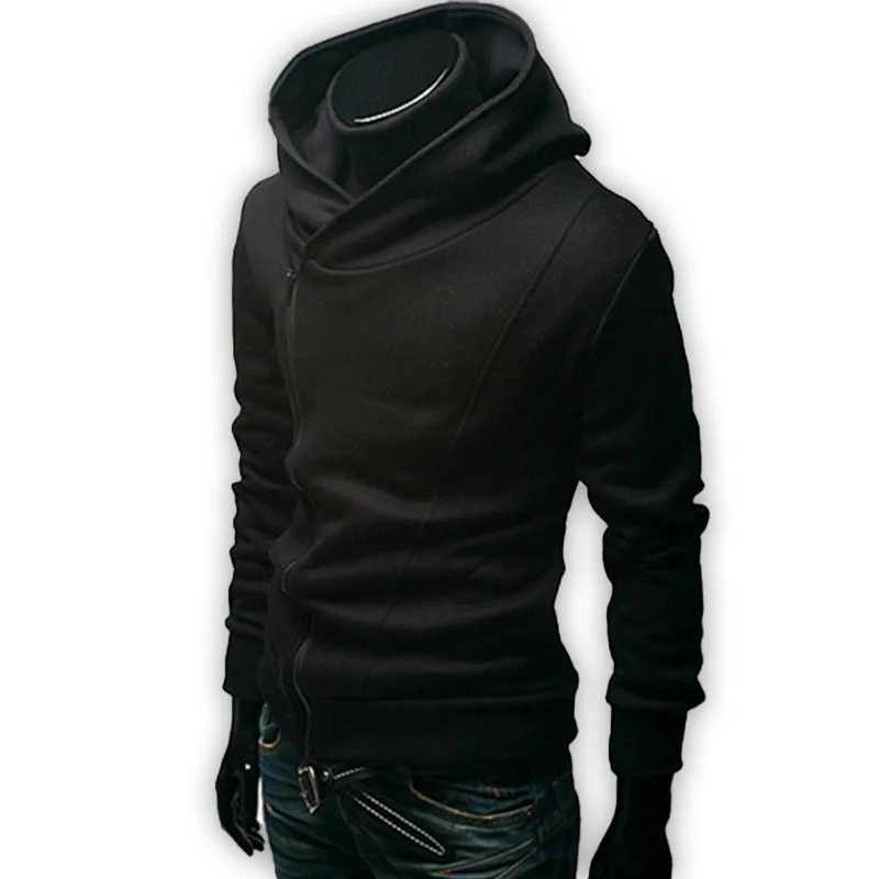 

Mens Long Sleeve Cotton Blends Hoodies, Black, coffee, denim blue, dark gray, light gray