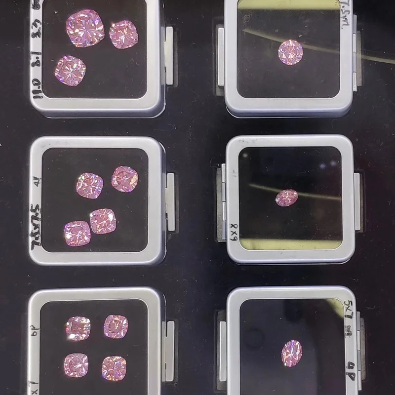 

1ct fancy shape pink moissanite diamonds high quality synthetic moissanite gemstone for jewelry making