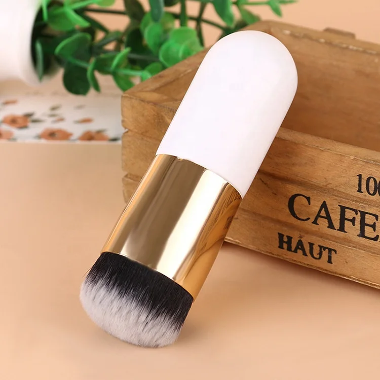 

Buy Again cheap wholesale quality custom logo large flat top foundation brush circle, Multi color