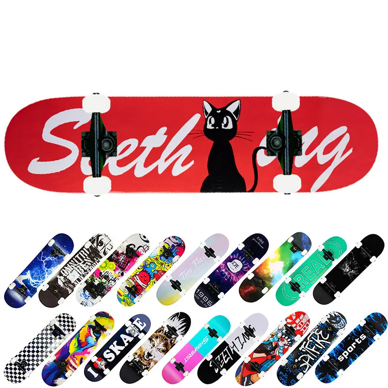 

80x20cm Double Rocker Skateboard for Boys High Speed Skate Board