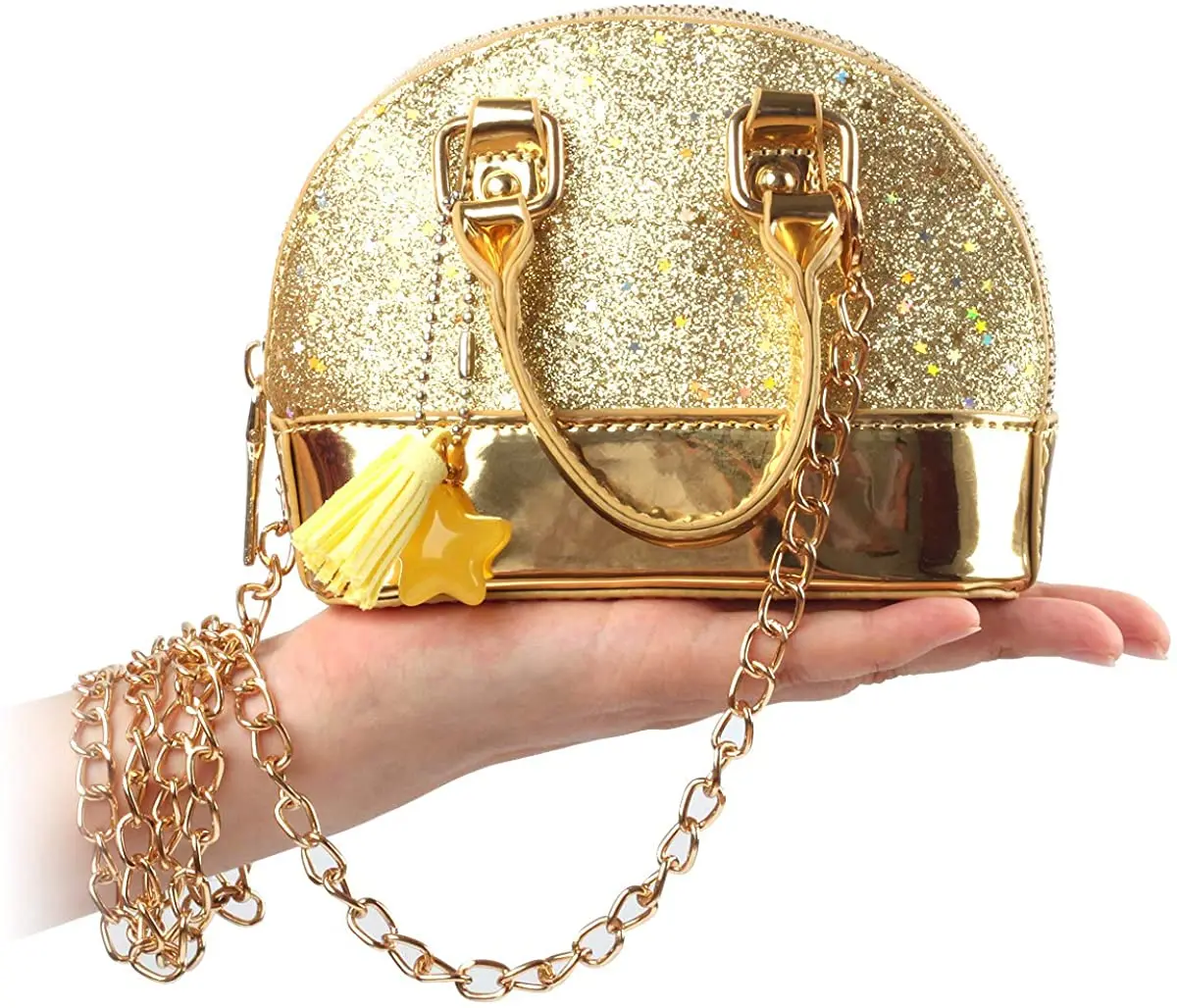 

Little Girls Party purse kids handbags shoulder bag Mini Glitter Sequins Shell Shape girls bags fashion kids bag