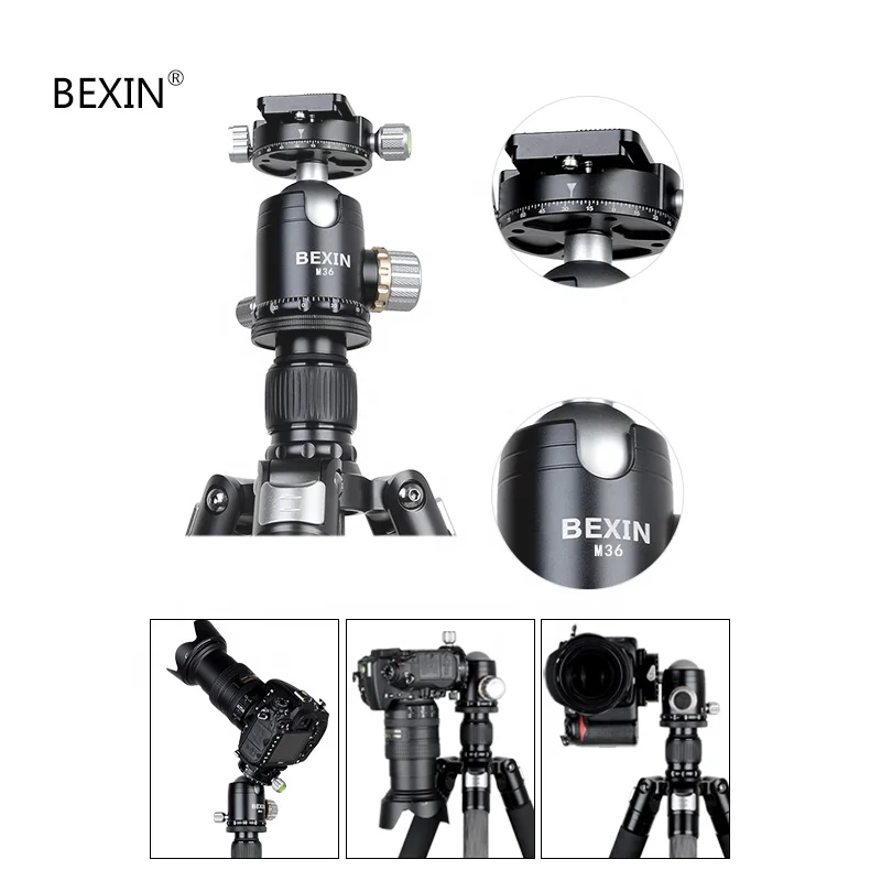 
Factory Supply multifunction Carbon Fiber double Panoramic photography monopod camera tripod for photo studio accessories 