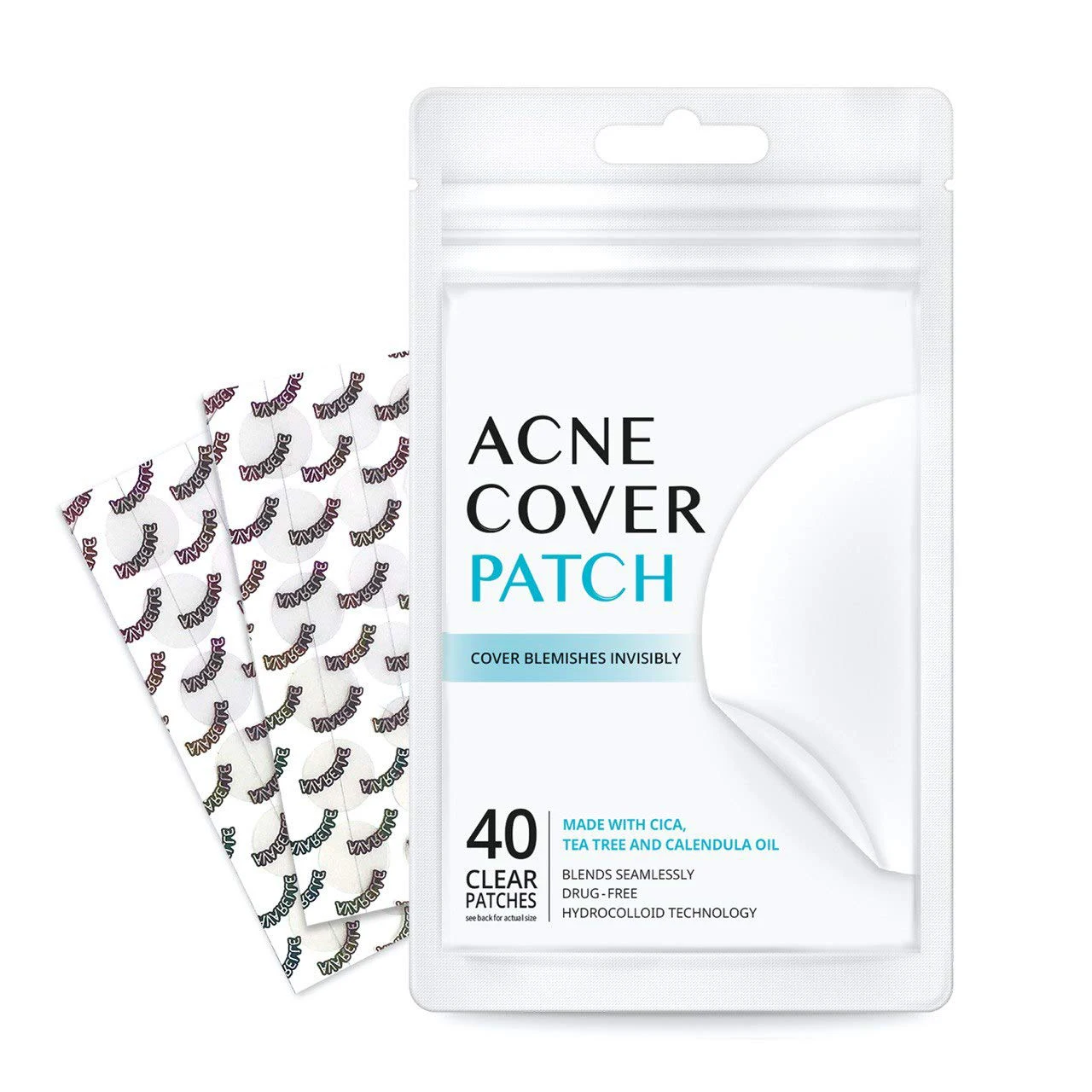 

Acne Pimple Patch 36 Absorbing Hydrocolloid Spot Treatment Tea Tree Oil Calendula Oil and Cica Certified Vegan acne cover patch