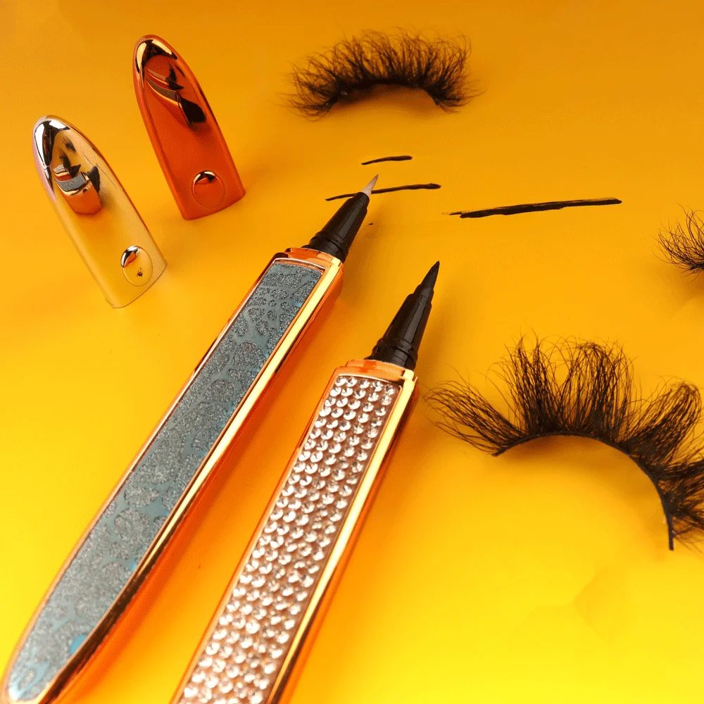 

2021 hot seller magnetic eyeliner pen with diamonds with super quality mink eyelash