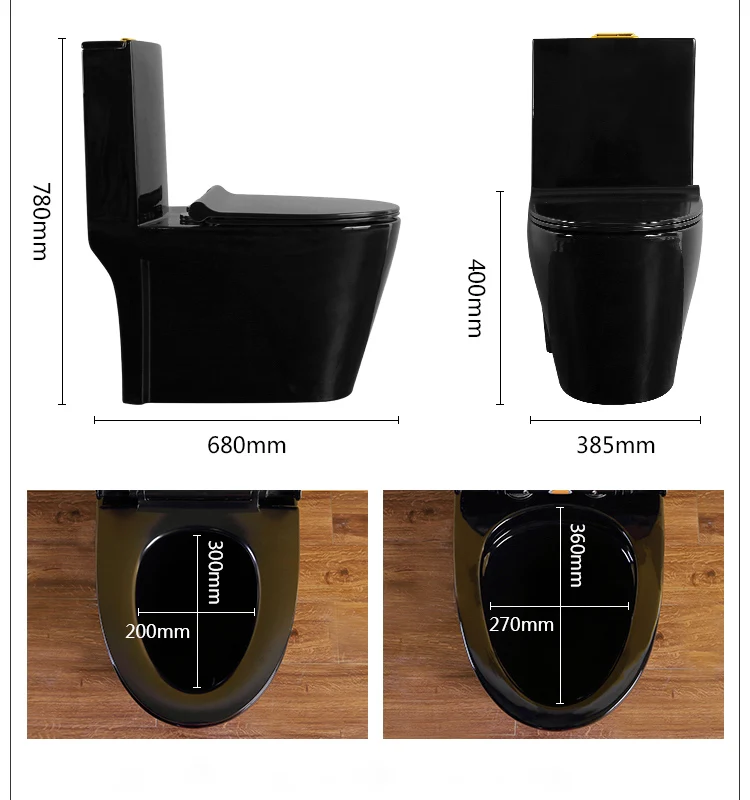 Multi Colored Bathroom Wc Ceramic One Piece Red Color Toilet Set With