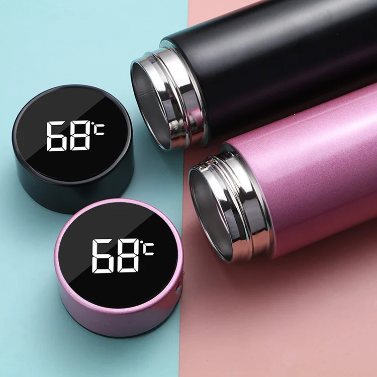 

Stainless Steel Insulated Smart Water Bottle With Led Temperature Display, Any pantone color