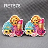 34X34mm cartoon resin flatback planar resin flatback craft resin shrinky 50pcs
